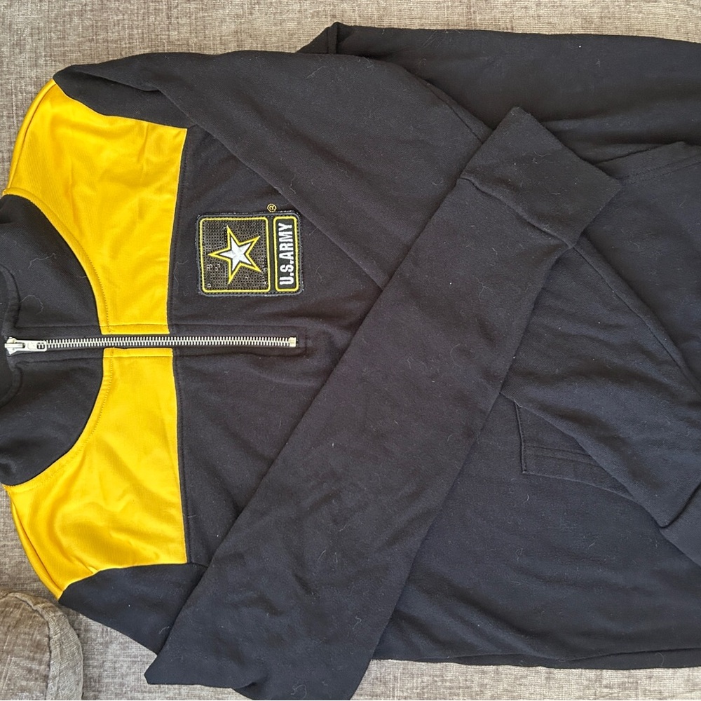 PINK Victoria's Secret Black and Yellow Star Hoodie